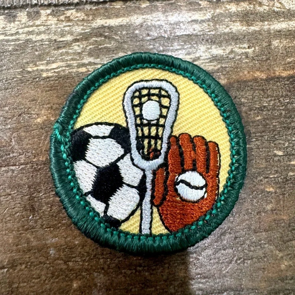 Vintage Girl Scout Sports Soccer Baseball Lacrosse Junior Proficiency Patch 80s